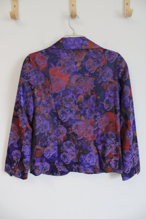 Coldwater Creek Purple Floral Blazer | 6