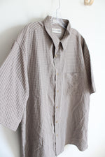 Eighty Eight USA Brown Plaid Button Down Shirt | XL