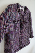 Alfred Dunner Textured Purple Jacket | 16