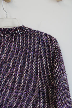 Alfred Dunner Textured Purple Jacket | 16