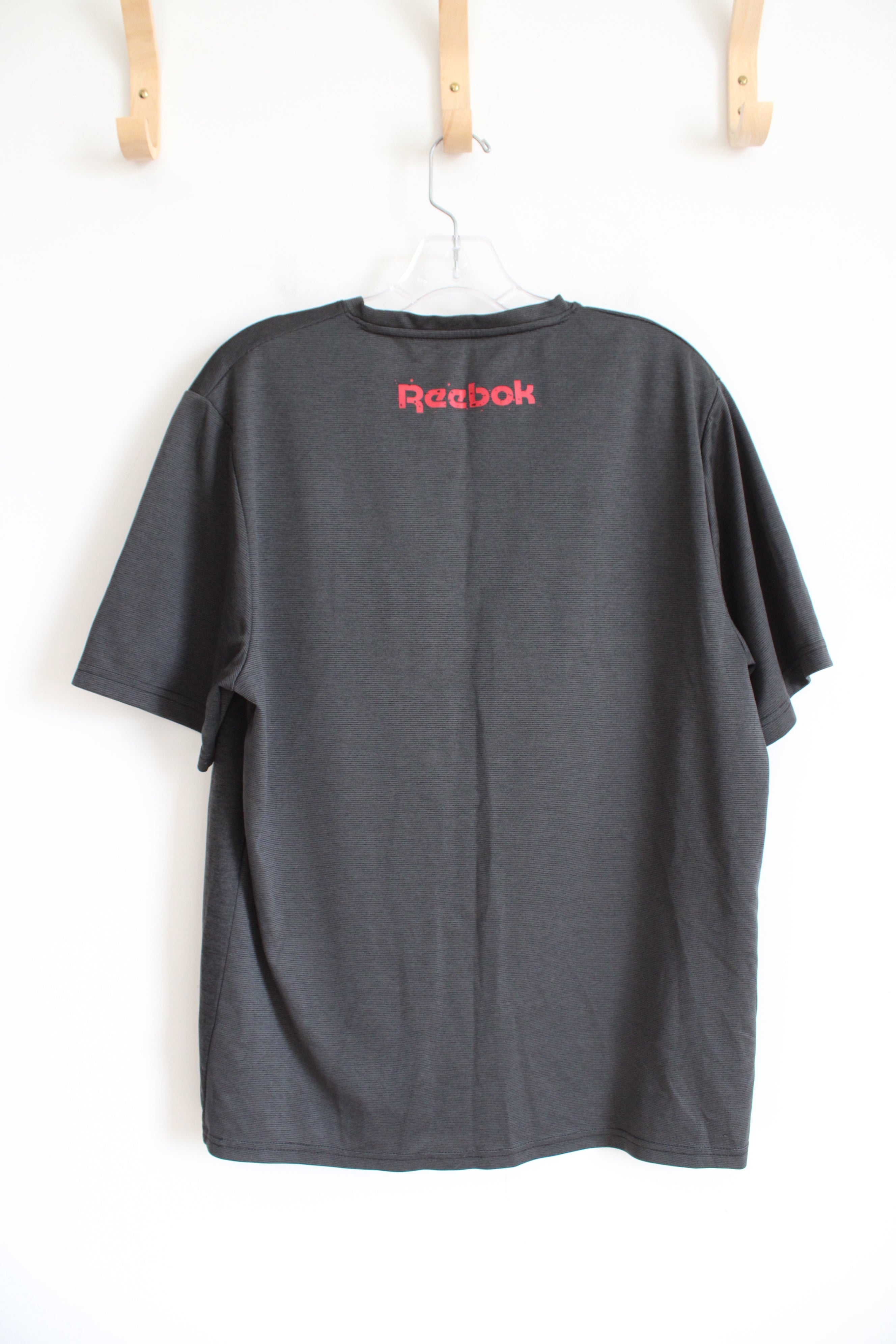 Reebok Gray & Red Athletic Shirt | XL