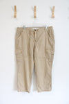 Sonoma Khaki Cargo Capri Pants | 16