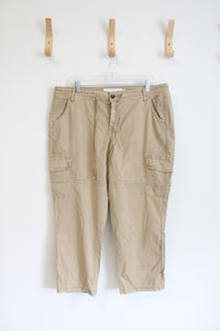 Sonoma Khaki Cargo Capri Pants | 16