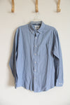 Croft & Barrow Easy Care Blue Long Sleeved Button Down Shirt | L