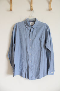 Croft & Barrow Easy Care Blue Long Sleeved Button Down Shirt | L