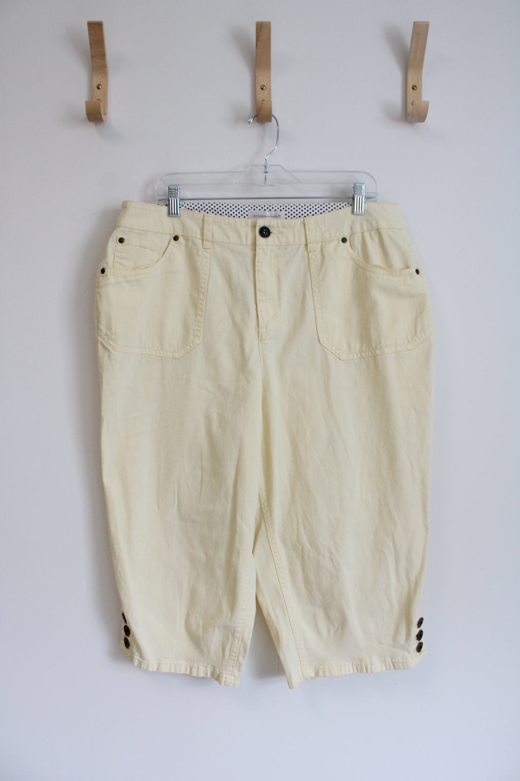 Christopher & Banks Pale Yellow Capri Pants | 12