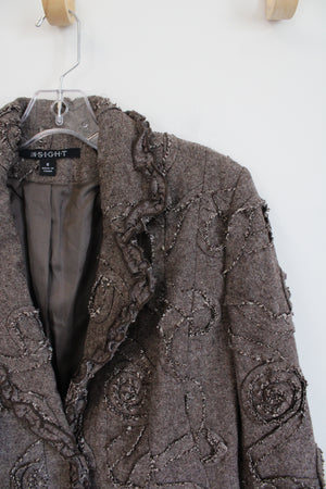 Insight Textured Brown Swirl Blazer | 6