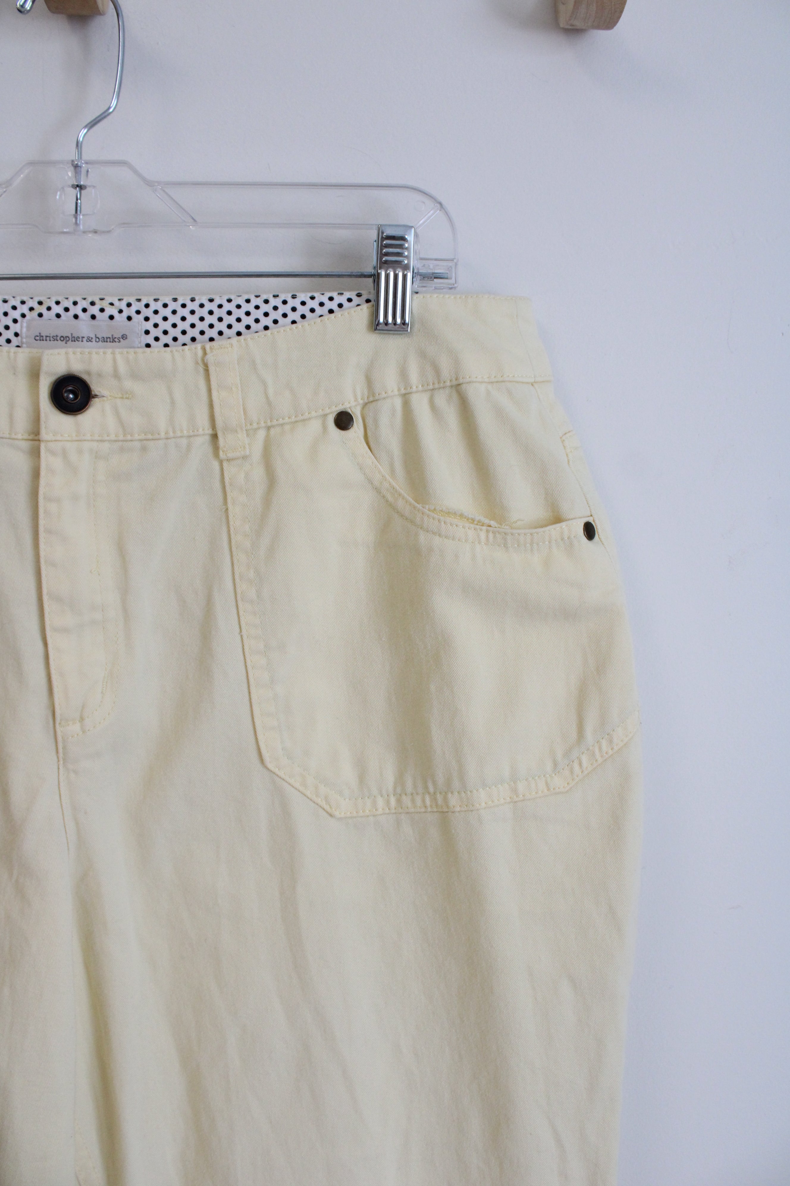 Christopher & Banks Pale Yellow Capri Pants | 12