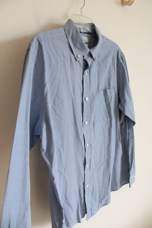 Croft & Barrow Easy Care Blue Long Sleeved Button Down Shirt | L