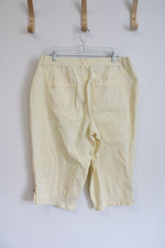 Christopher & Banks Pale Yellow Capri Pants | 12