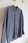 Dockers Blue & Tan Striped Long Sleeved Button Down Shirt | L