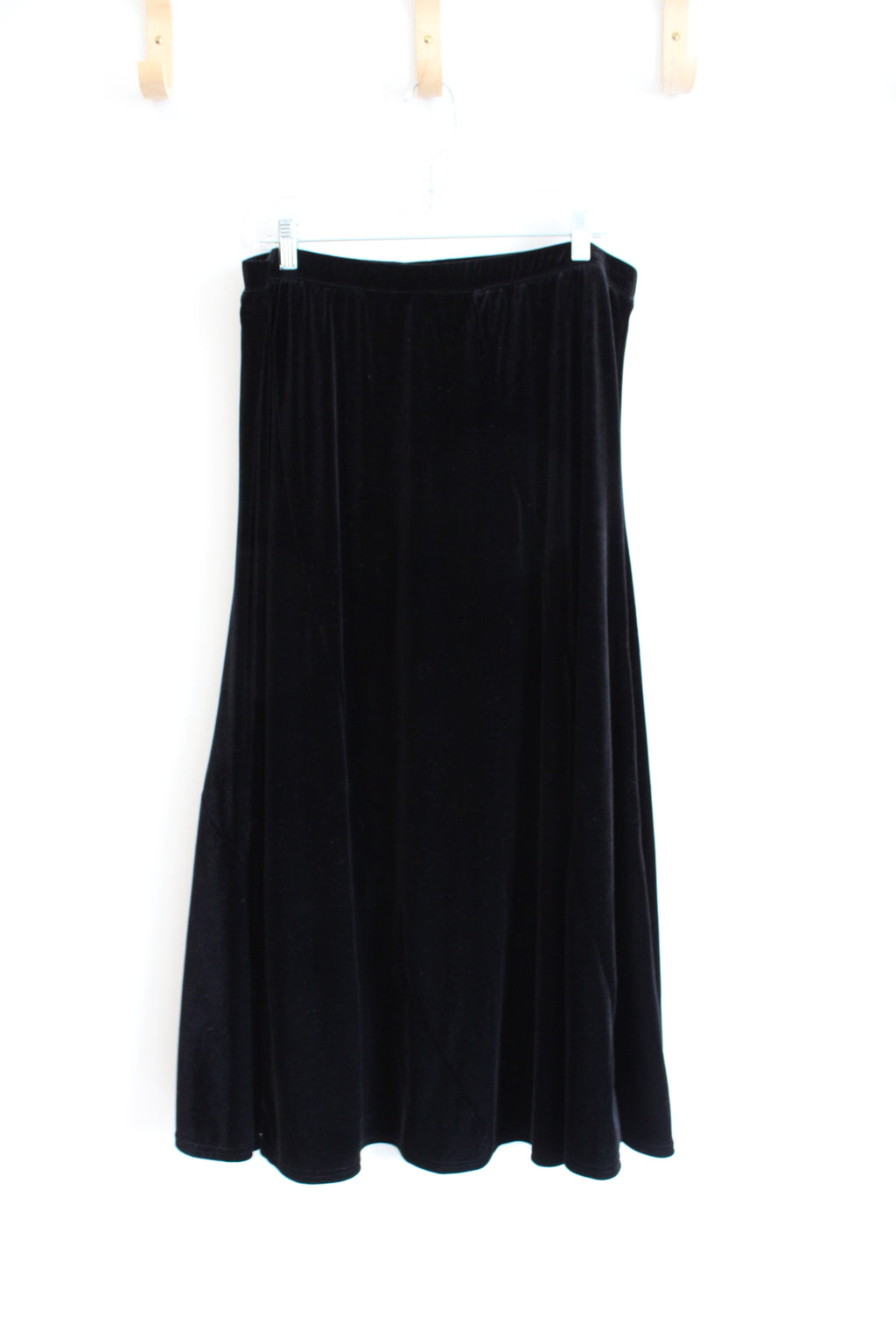 Coldwater Creek Black Velvet Maxi Skirt | L