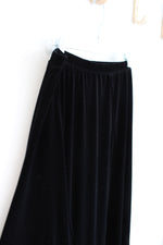 Coldwater Creek Black Velvet Maxi Skirt | L