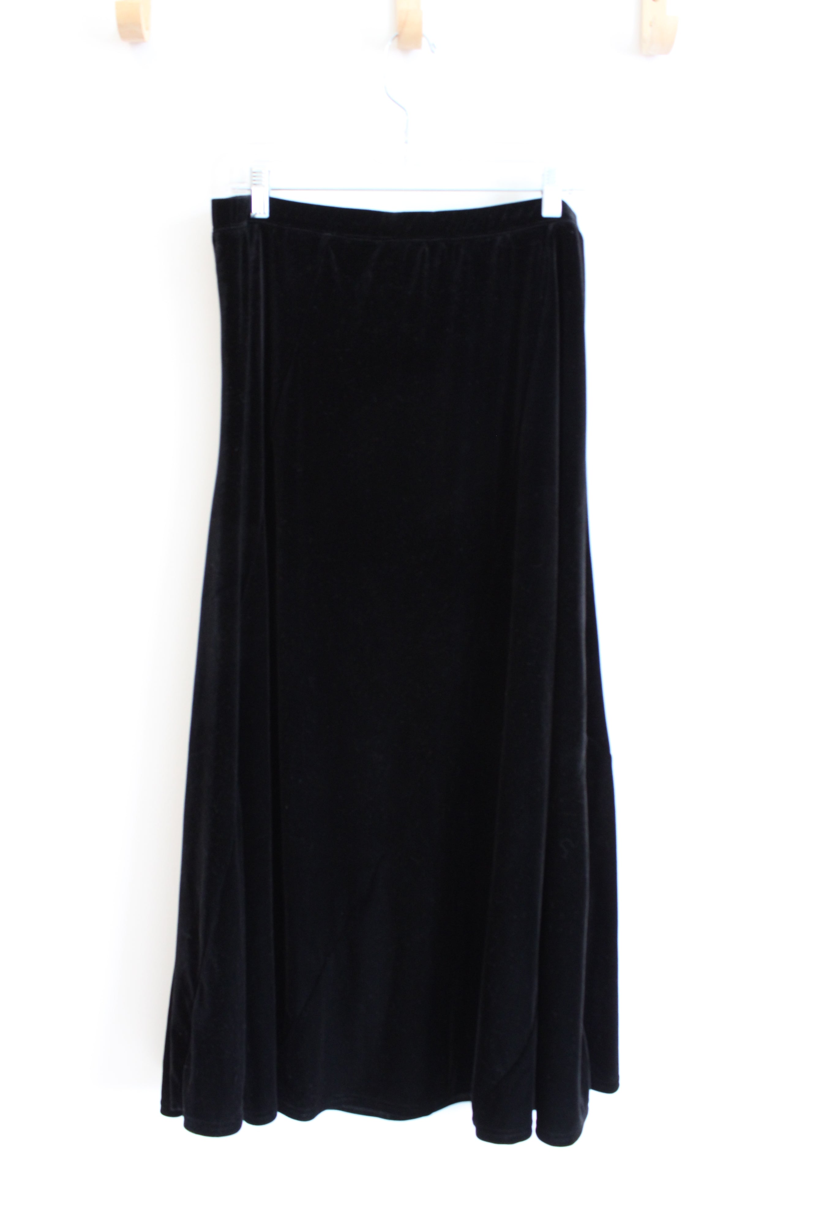 Coldwater Creek Black Velvet Maxi Skirt | L