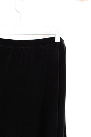 Coldwater Creek Black Velvet Maxi Skirt | L