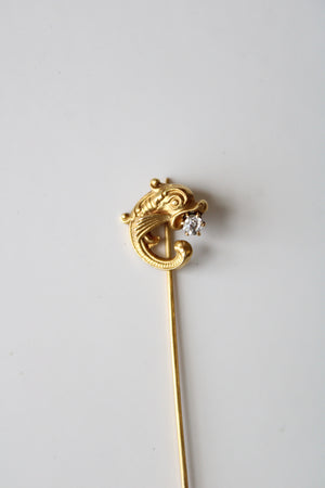 14K Yellow Gold Stick Lapel Pin