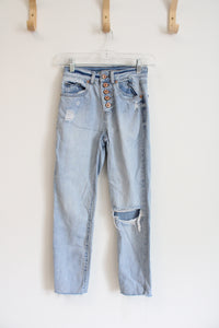 Rewash High Rise Vintage Reunion Distressed Light Wash Jeans | 0 (24)