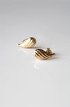 14K Yellow Gold Paisley Teardrop Shaped Vintage Stud Earrings