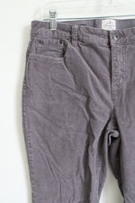 St. John's Bay Straight Leg Gray Corduroy Pant | 10