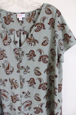 LuLaRoe Blue Paisley Blouse | M