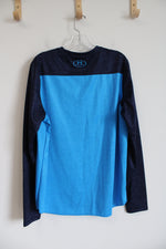 Under Armour Two-Toned Blue Long Sleeved Athletic Shirt | L