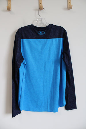 Under Armour Two-Toned Blue Long Sleeved Athletic Shirt | L