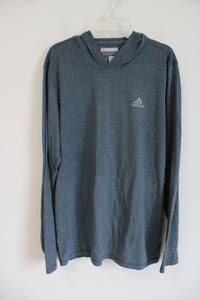 Adidas Gray Blue Hoodie | M