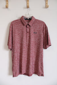 Under Armour Red Heathered Polo | L