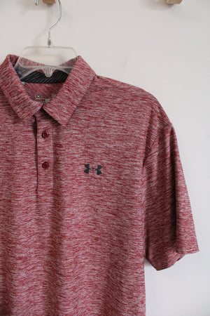 Under Armour Red Heathered Polo | L