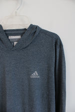 Adidas Gray Blue Hoodie | M