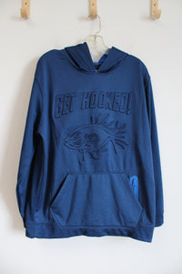 Legendary Whitetails Textured "Get Hooked" Blue Hoodie | L