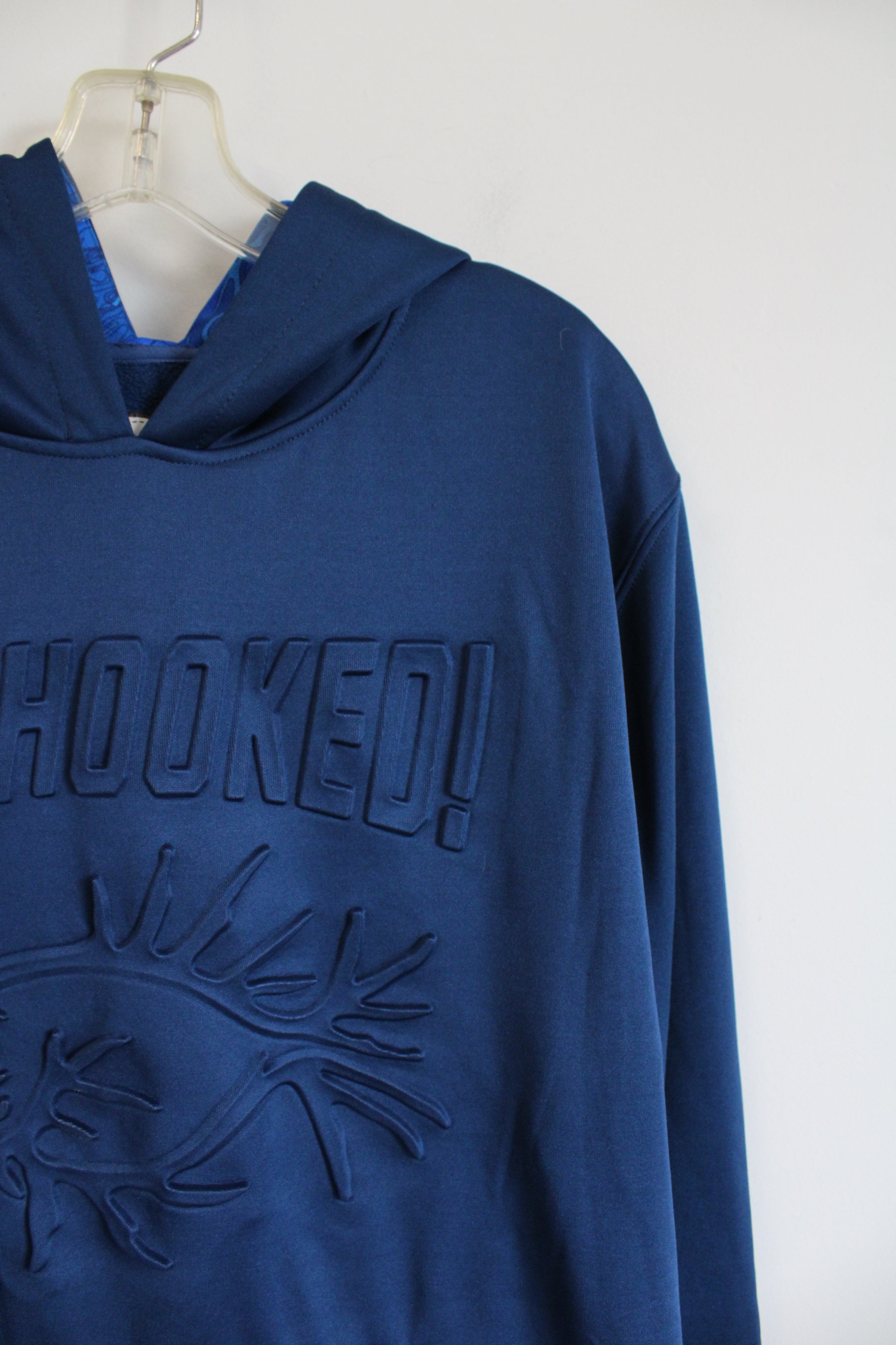 Legendary Whitetails Textured "Get Hooked" Blue Hoodie | L