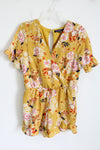 One Clothing Yellow Floral Romper | M