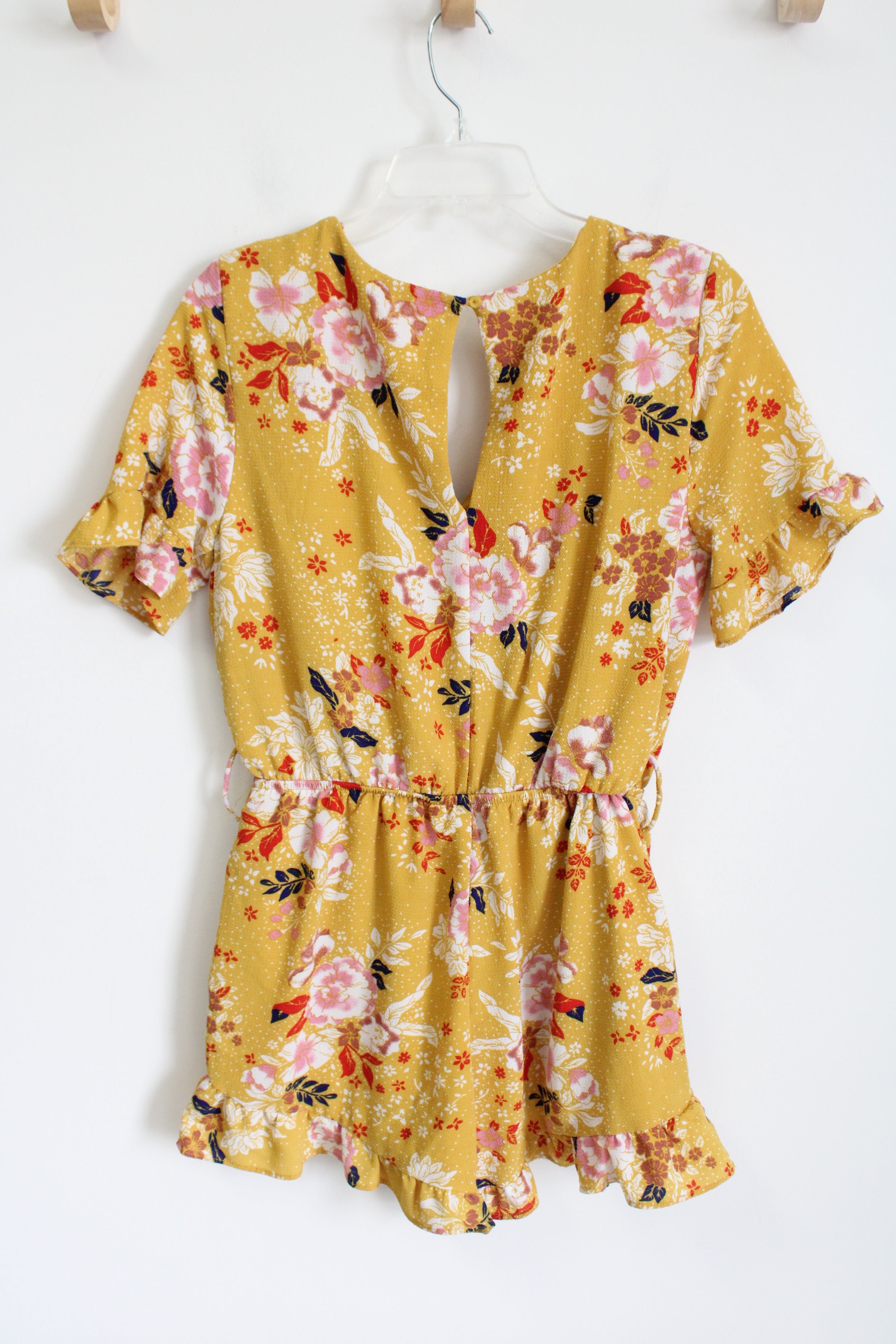 One Clothing Yellow Floral Romper | M