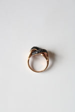 Rose Gold Black Chain Link Bronze Milor Italy Ring | Size 8