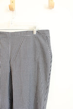 Alfred Dunner Black & White Plaid Capri Pants | 16