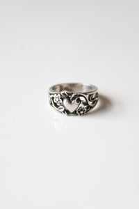 James Avery Sterling Silver Heart Floral Vine Design Ring | Size 5