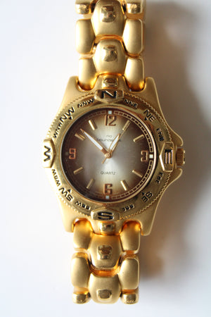 No Boundaries Gold Analog Watch