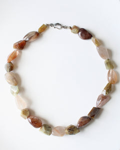 Natural Stone Chunky Statement Necklace