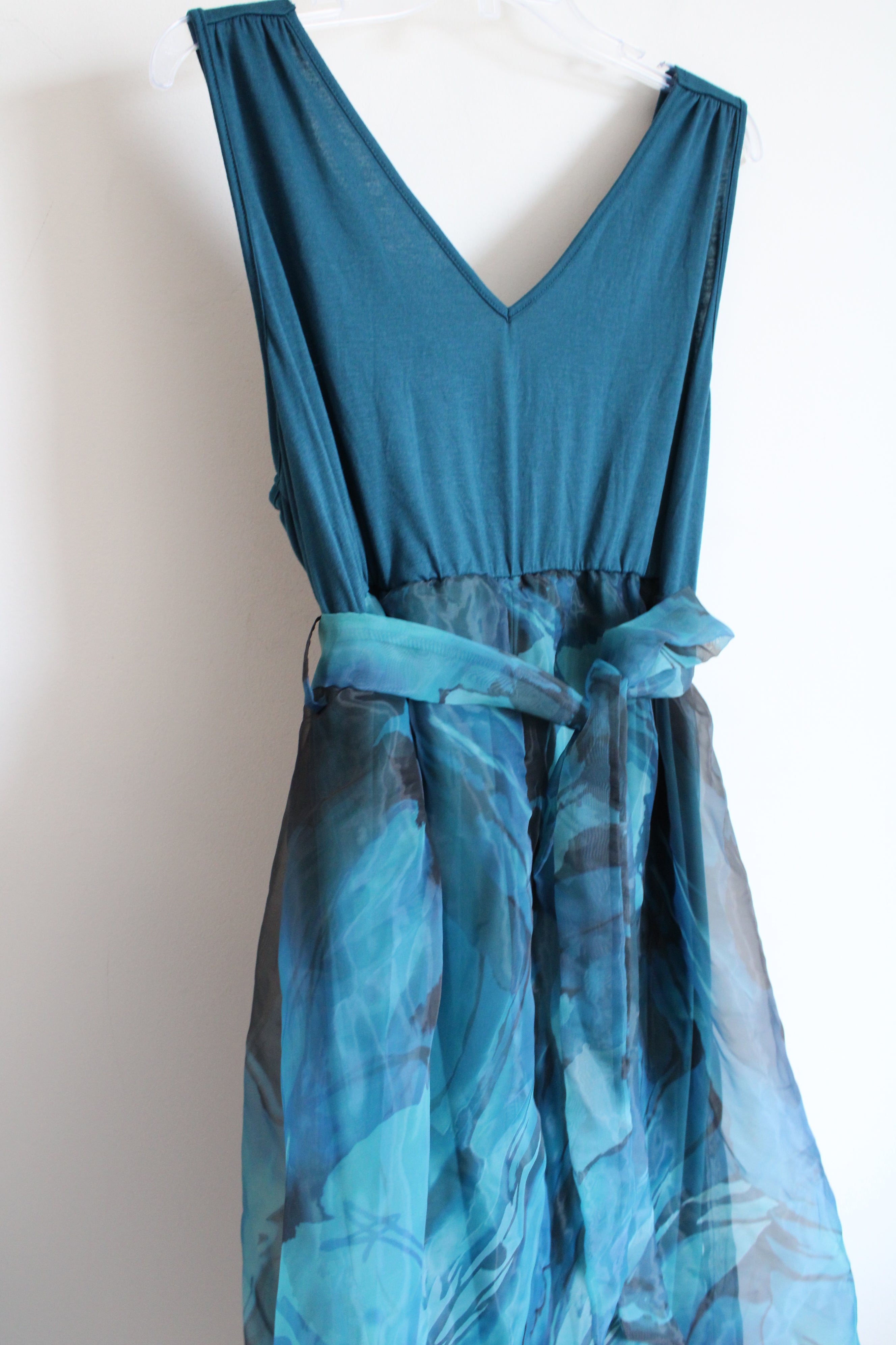 Bloomchic Blue Floral Chiffon Dress | 18/20