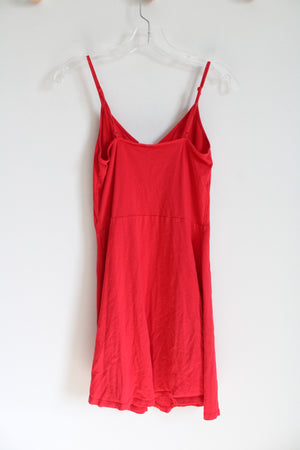 Divided Red Spaghetti Strap Dress | S