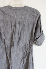 Cabela's Drawstring Gray Chambray Dress | M