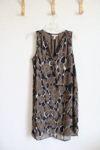 Banana Republic Brown Patterned Sleeveless Dress | 8 (MED)