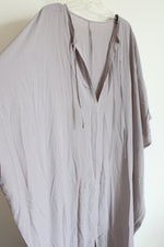 Mauve Chiffon Long Beach Cover Up | 2XL