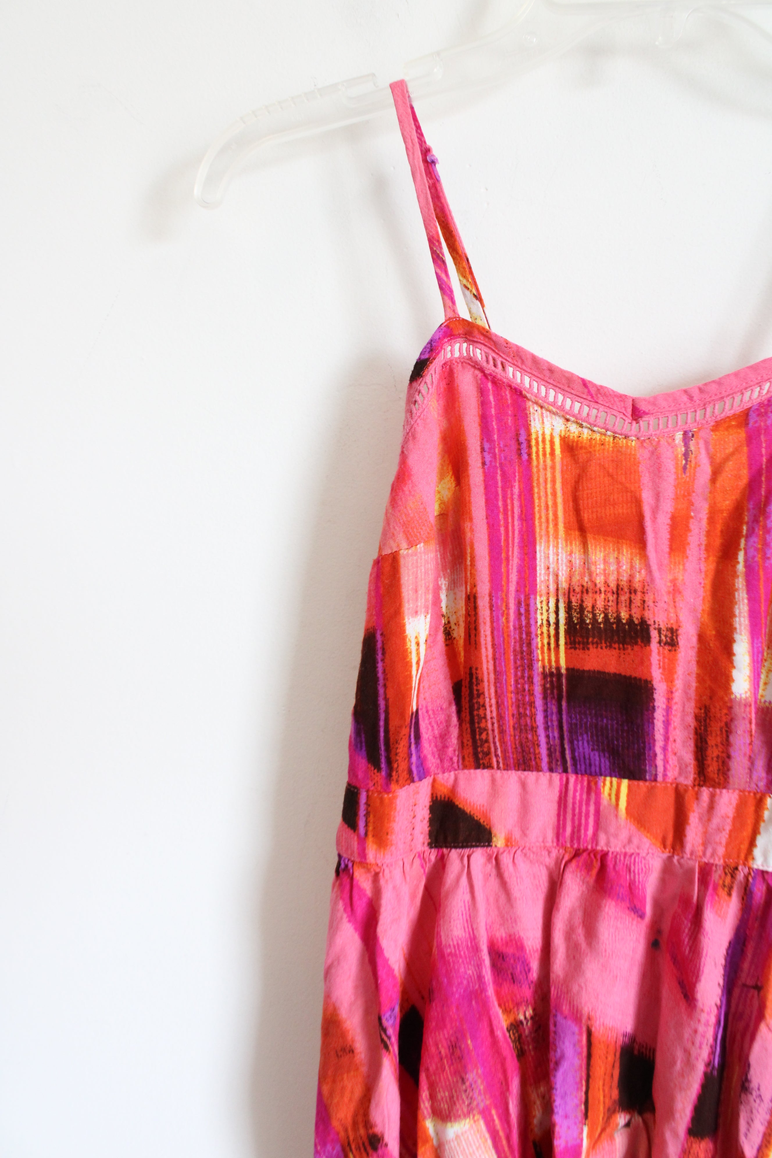 Xhilaration Pink & Orange Patterned Dress | XS