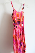 Xhilaration Pink & Orange Patterned Dress | XS