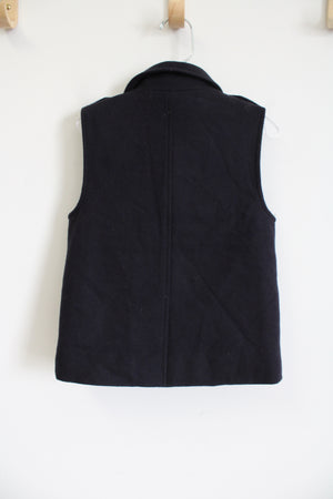 Brooks Brothers Navy Blue Wool Blend Fleece Vest | Youth S