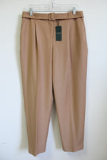 NEW Hobbs London Harrietta Trouser Brown Belted Trouser Pant | 8