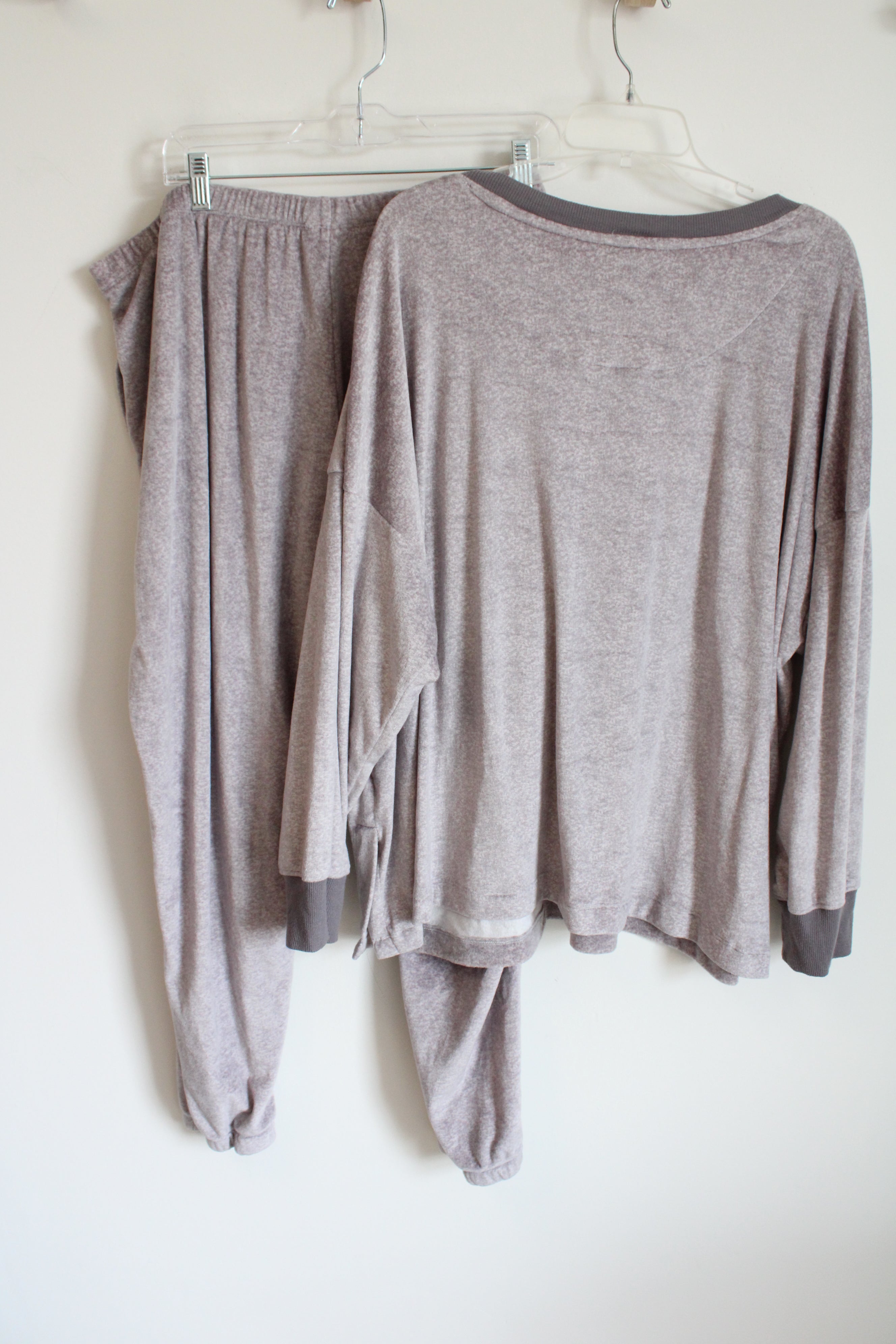 Joyspun Soft Gray Pajama Top & Pants Set | 3X