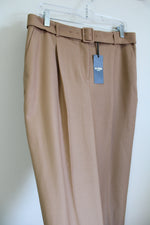 NEW Hobbs London Harrietta Trouser Brown Belted Trouser Pant | 8